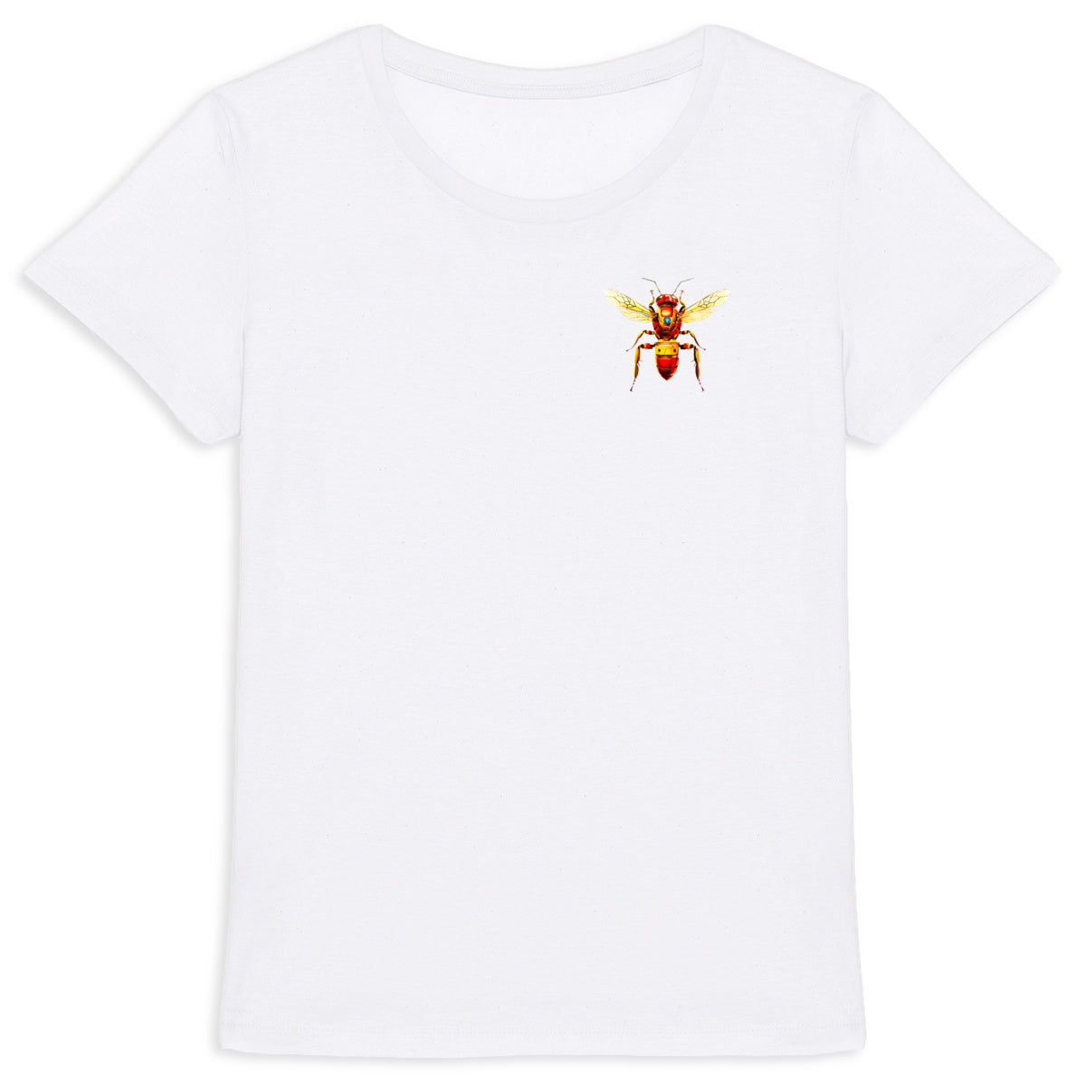 Iron Man Bee Logo T-shirt Femme à Col Rond