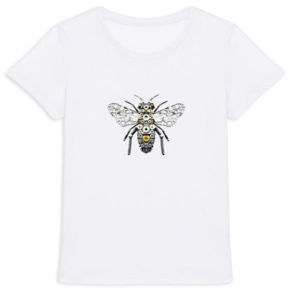 Bee Bolted 5 Front T-shirt Femme à Col Rond 