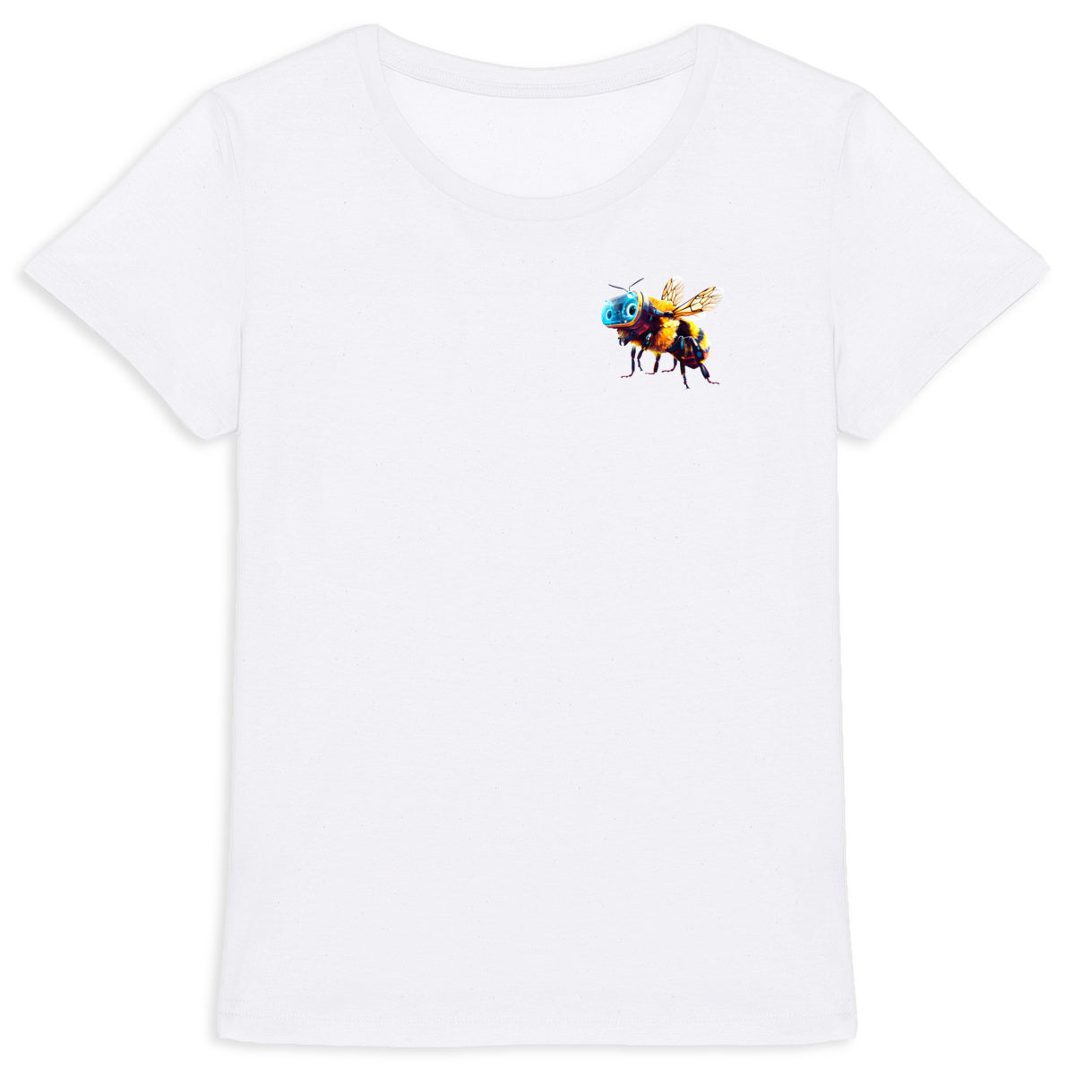 Virtual Reality Bee 1 Logo T-shirt Femme à Col Rond