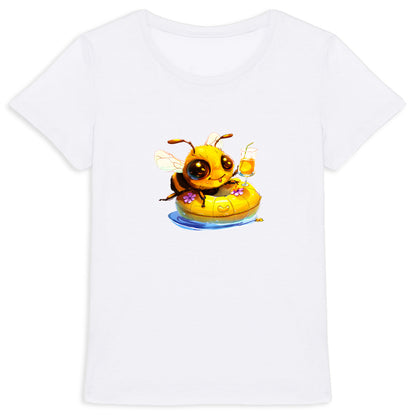 Chilling Bee at the Pool Front T-shirt Femme à Col Rond