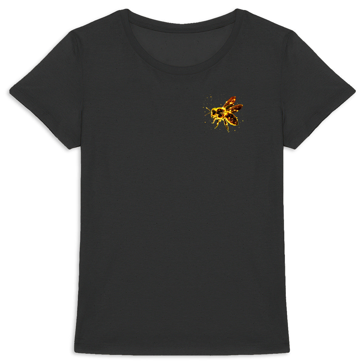 Celestial Yellow Bee 2 Logo T-shirt Femme à Col Rond