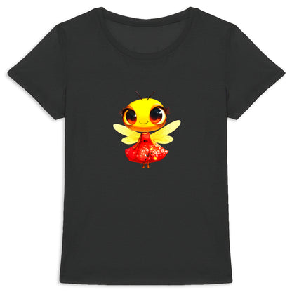 Dressed Up Bee 3 Front T-shirt Femme à Col Rond