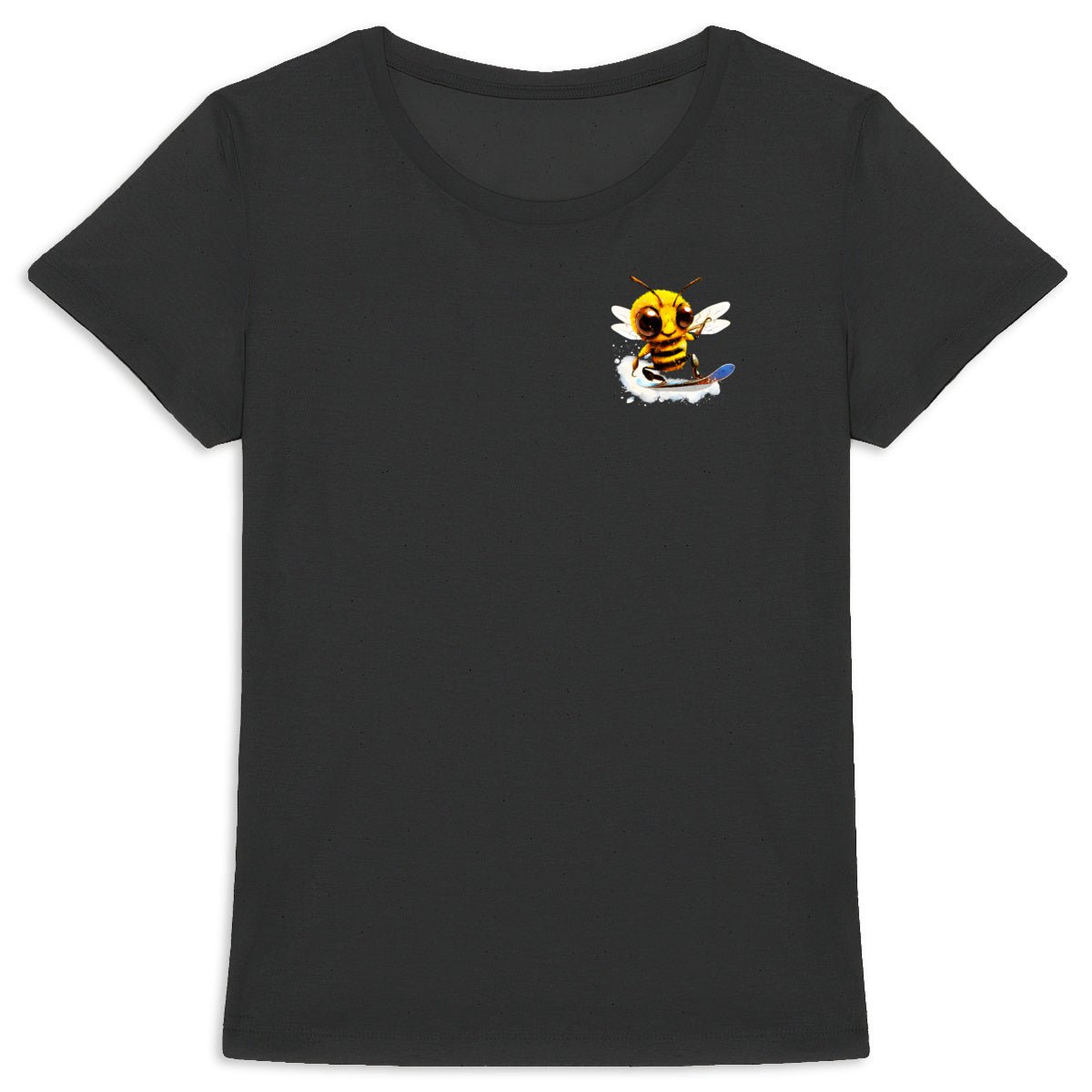 Snowboarding Bee Logo T-shirt Femme à Col Rond