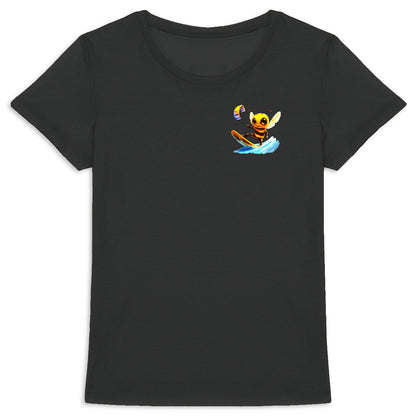 Kitesurfing Bee Logo T-shirt Femme à Col Rond