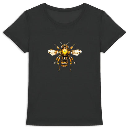 Bee Bolted 3 Front T-shirt Femme à Col Rond 