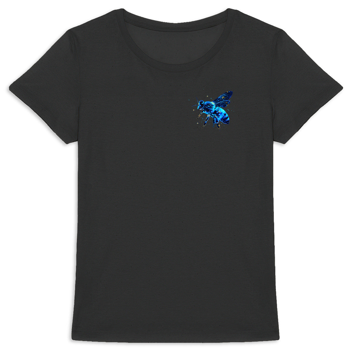 Celestial Blue Bee 2 Logo T-shirt Femme à Col Rond