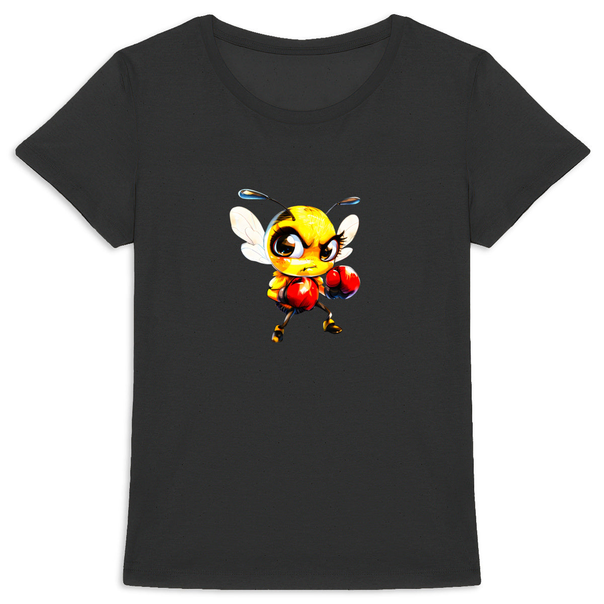 Boxing Bee 1 Front T-shirt Femme à Col Rond