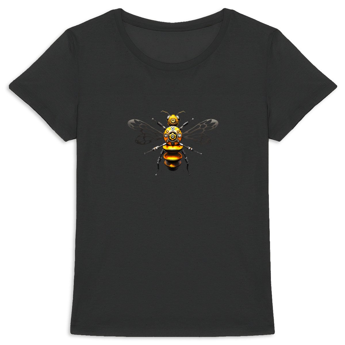 Bee Bolted 4 Front T-shirt Femme à Col Rond 