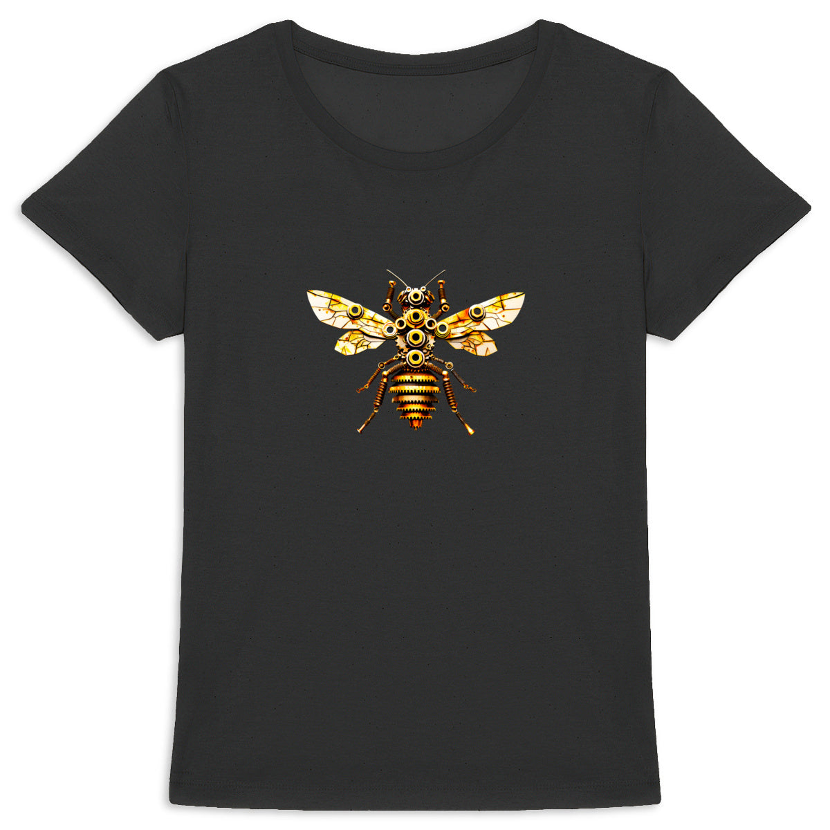 Bee Bolted 2 Front T-shirt Femme à Col Rond