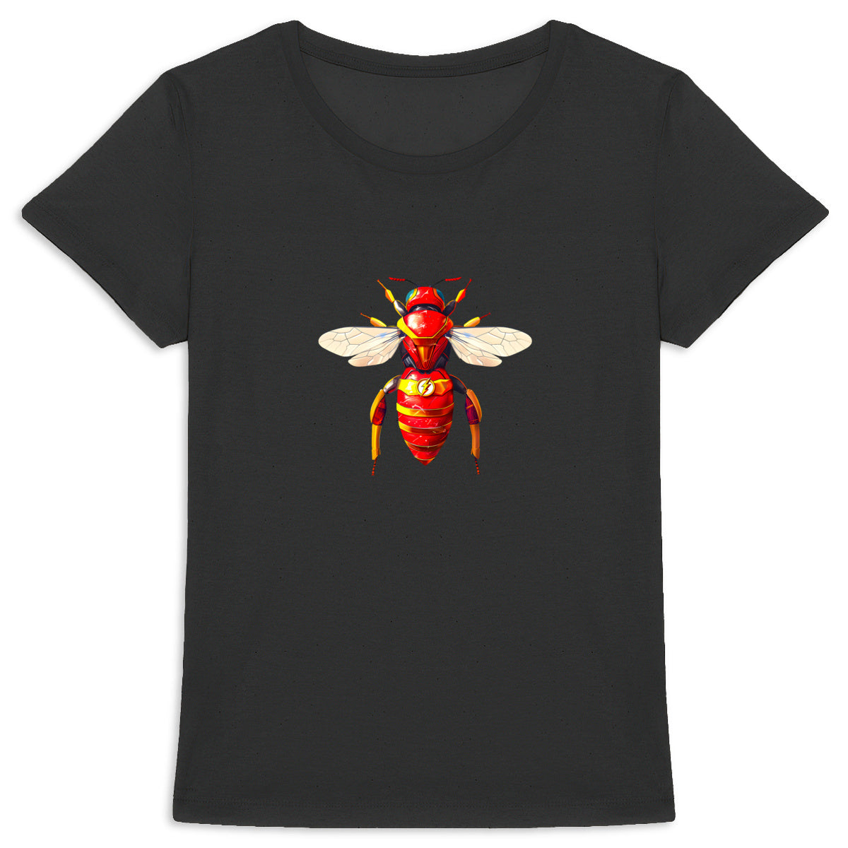 The Flash Bee Front T-shirt Femme à Col Rond