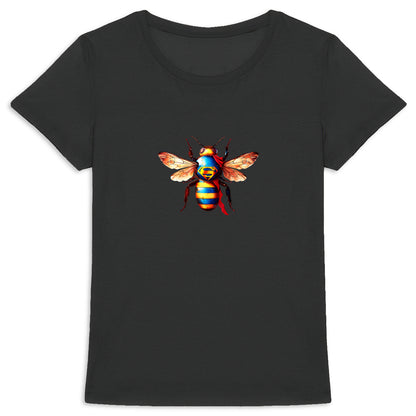 Super Man Bee Front T-shirt Femme à Col Rond