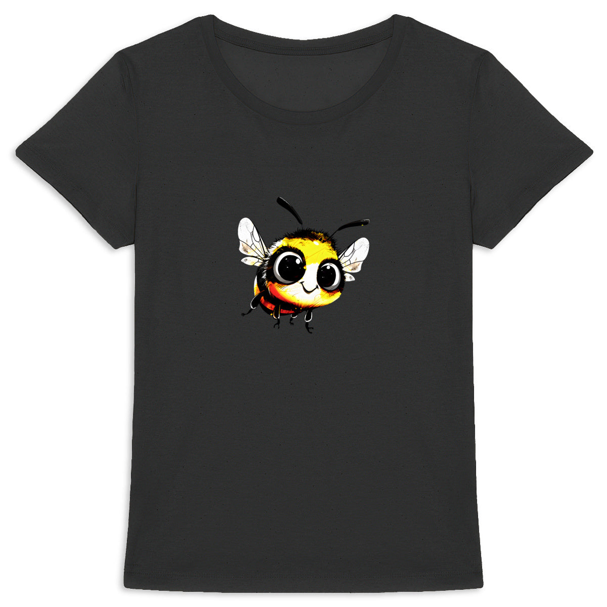 Cute Bee 1 Front T-shirt Femme à Col Rond