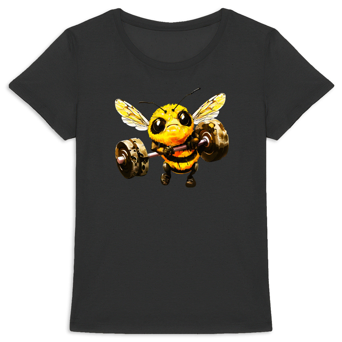 Bodybuild Bee 1 Front T-shirt Femme à Col Rond