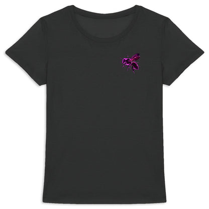 Celestial Purple Bee 2 Logo T-shirt Femme à Col Rond