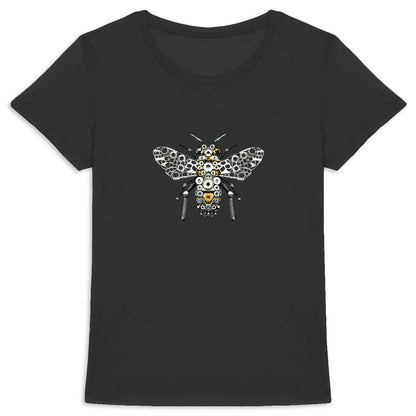 Bee Bolted 5 Front T-shirt Femme à Col Rond 