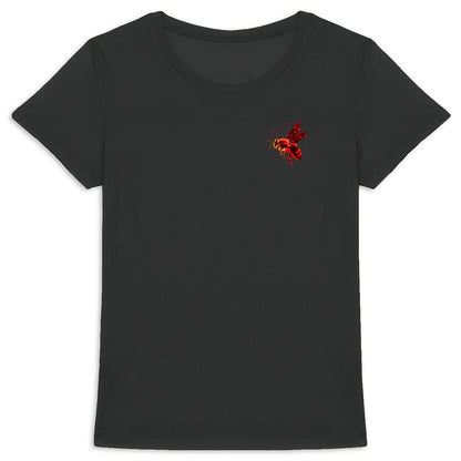 Celestial Red Bee 2 Logo T-shirt Femme à Col Rond