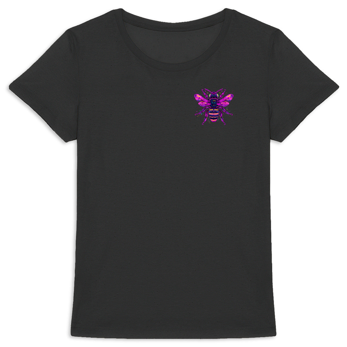 Eletronic Chip Purple Bee 1 Logo T-shirt Femme à Col Rond