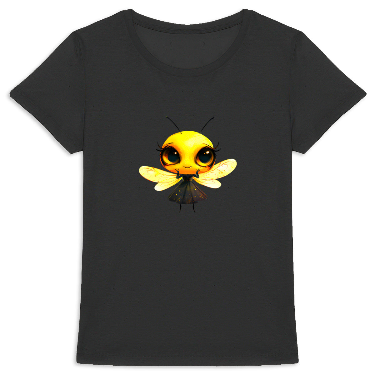 Dressed Up Bee 2 Front T-shirt Femme à Col Rond