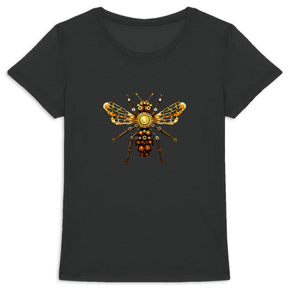 Bee Bolted 1 Front T-shirt Femme à Col Rond