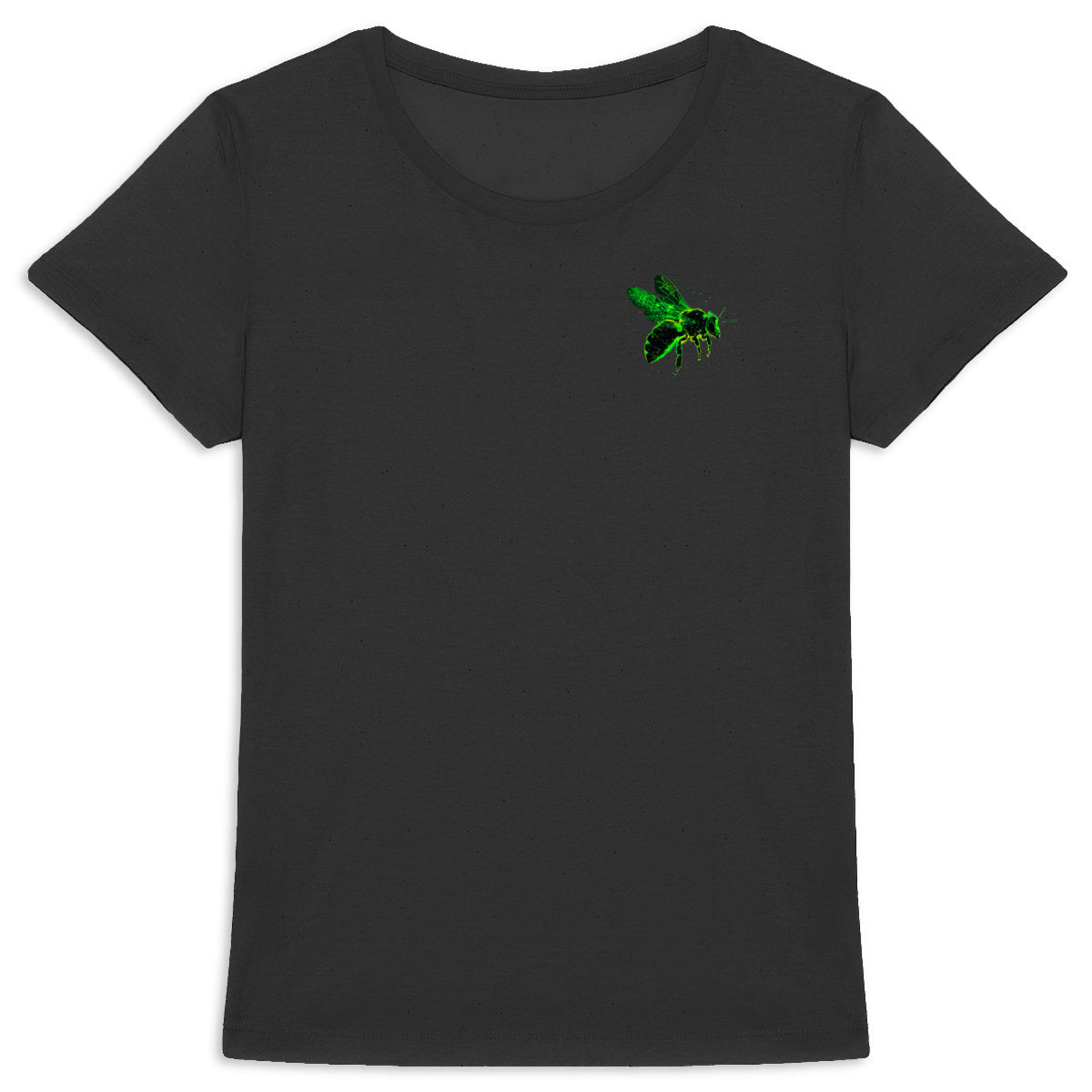 Celestial Green Bee 2 Logo T-shirt Femme à Col Rond