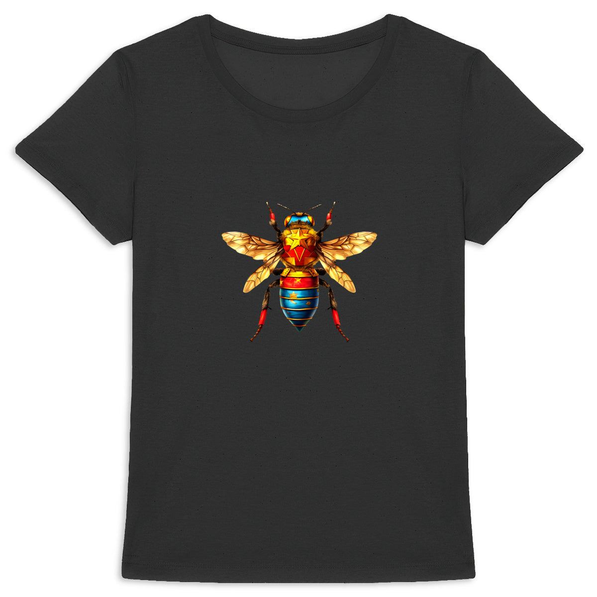 Wonder Woman Bee Front T-shirt Femme à Col Rond