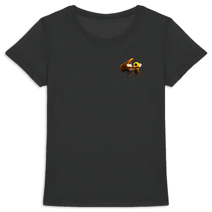 Piano Bee 1 Logo T-shirt Femme à Col Rond