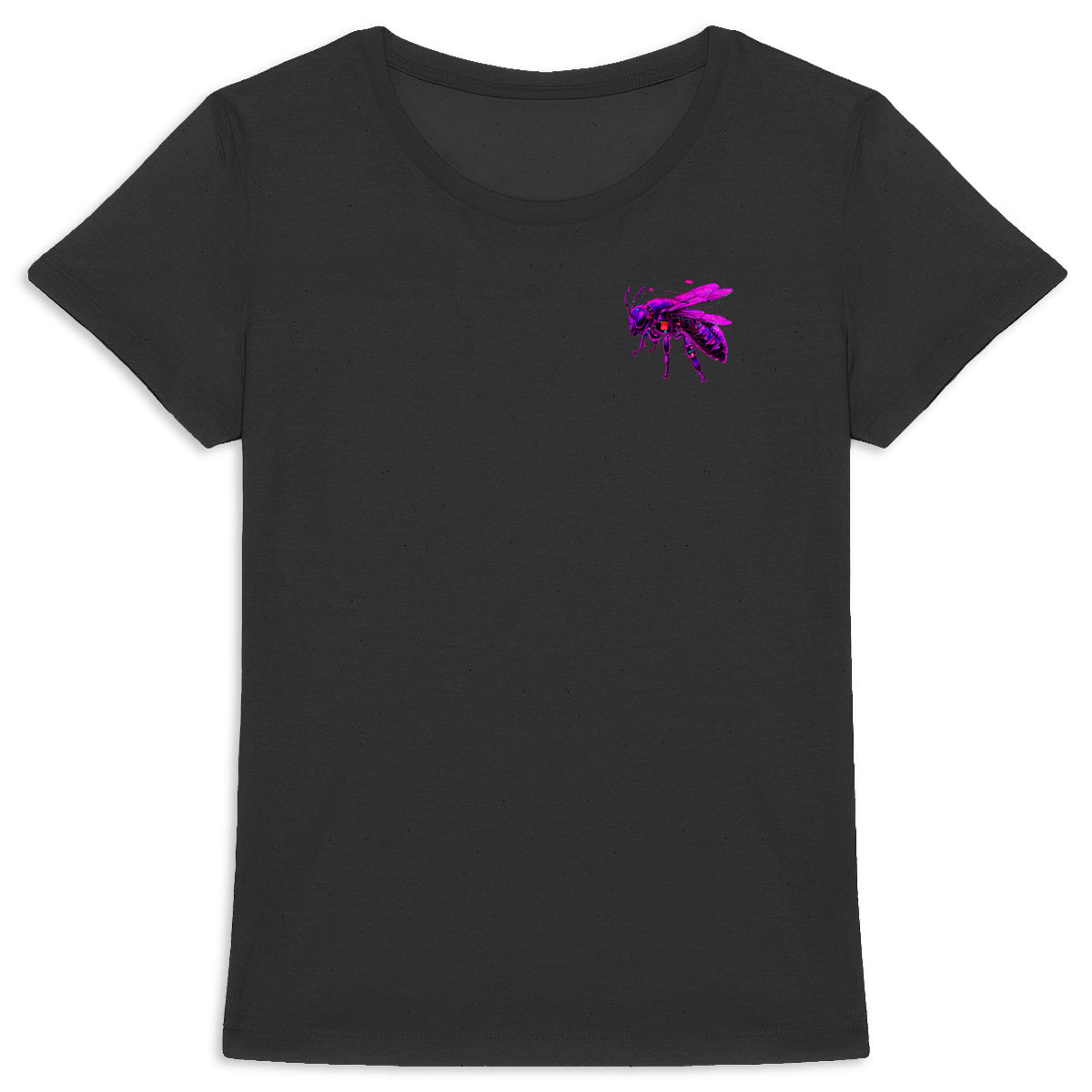 Eletronic Chip Purple Bee 2 Logo T-shirt Femme à Col Rond