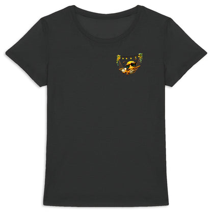 Chilling Out Bee in the Hammock Logo T-shirt Femme à Col Rond