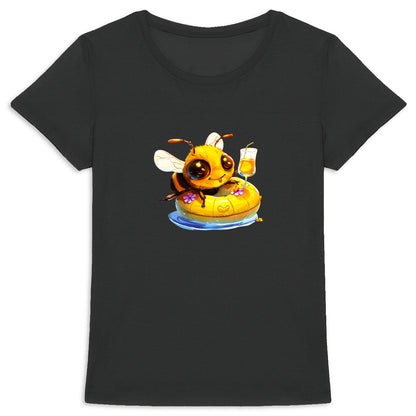 Chilling Bee at the Pool Front T-shirt Femme à Col Rond