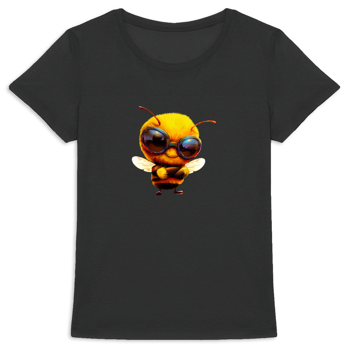 Cool Bee 2 Front T-shirt Femme à Col Rond