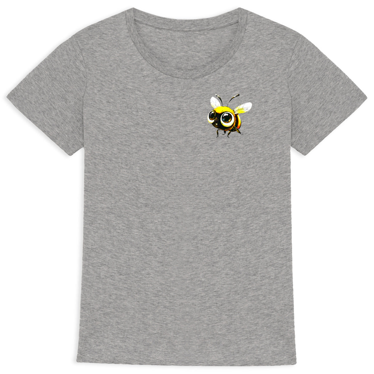 Cute Bee 2 Logo T-shirt Femme à Col Rond