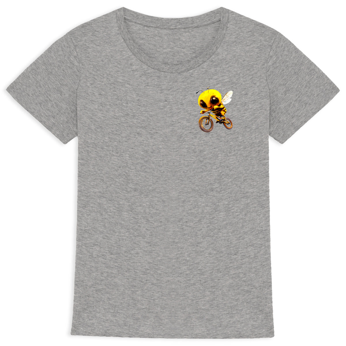 Biking Bee Logo T-shirt Femme à Col Rond