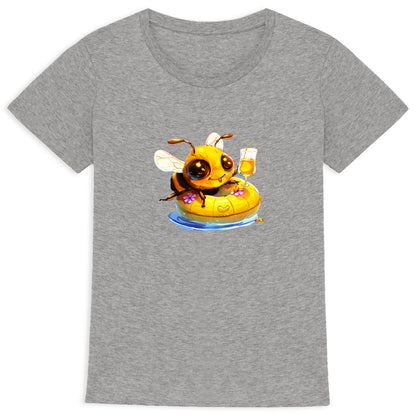 Chilling Bee at the Pool Front T-shirt Femme à Col Rond