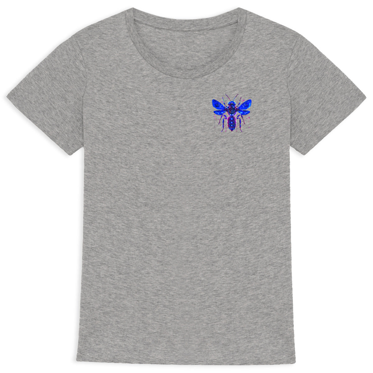 Eletronic Chip Blue Bee 1 Logo T-shirt Femme à Col Rond