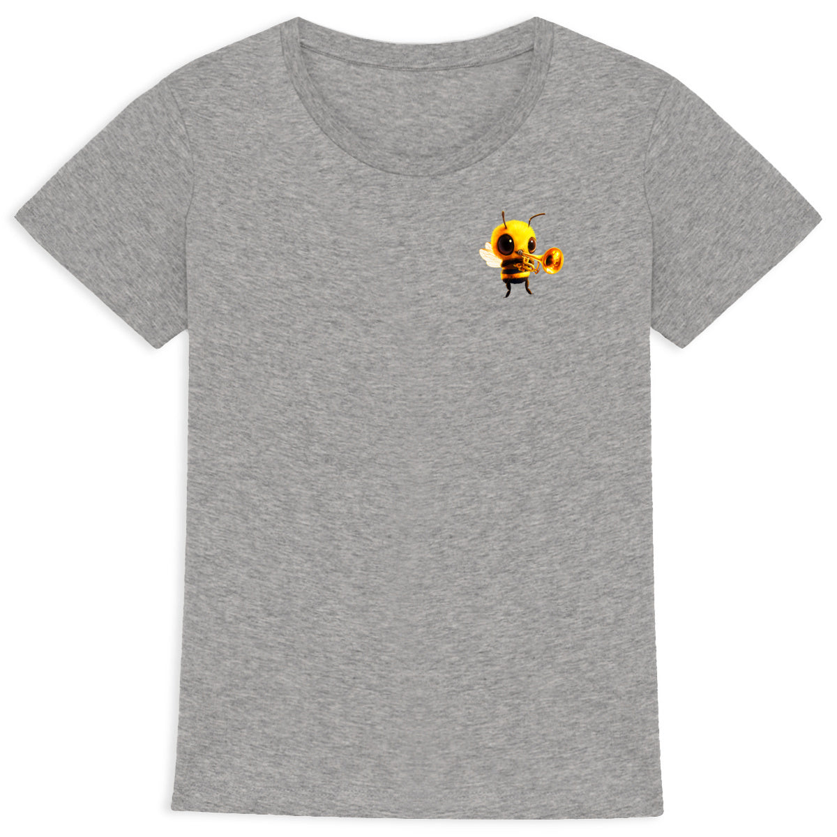 Trumpet Bee 1 Logo T-shirt Femme à Col Rond