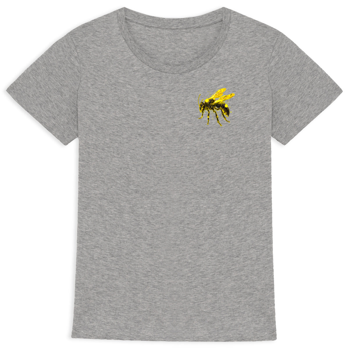 Eletronic Chip Yellow Bee 2 Logo T-shirt Femme à Col Rond