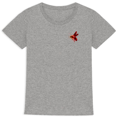 Celestial Red Bee 2 Logo T-shirt Femme à Col Rond