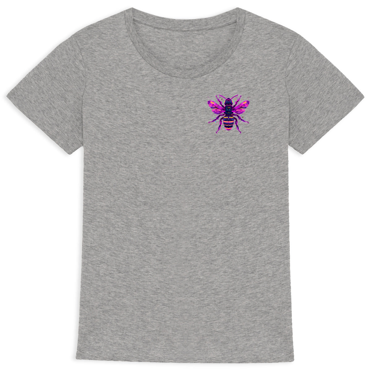 Eletronic Chip Purple Bee 1 Logo T-shirt Femme à Col Rond