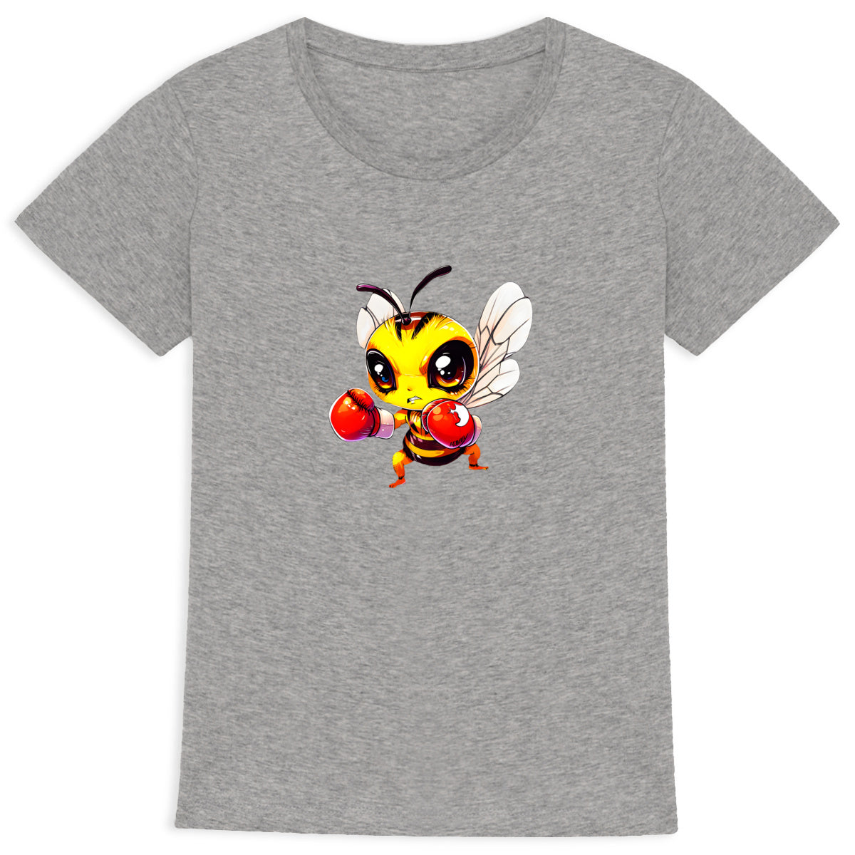 Boxing Bee 4 Front T-shirt Femme à Col Rond