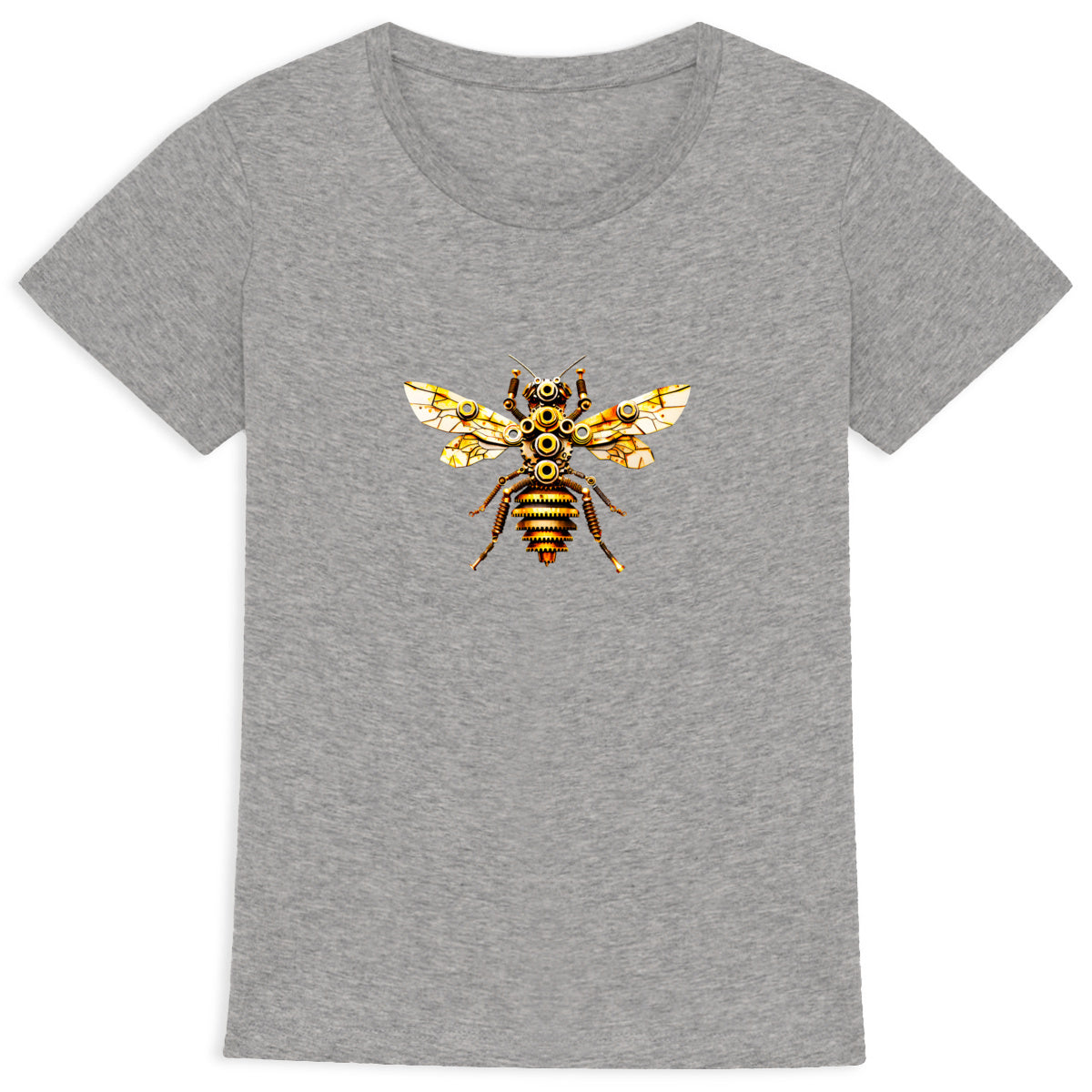 Bee Bolted 2 Front T-shirt Femme à Col Rond