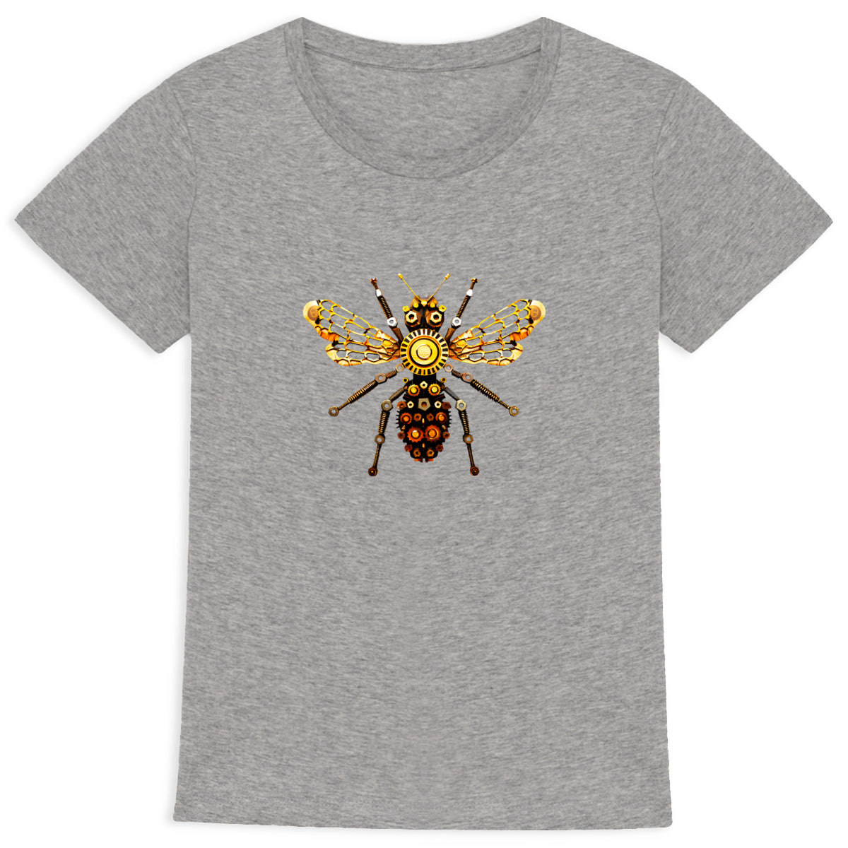 Bee Bolted 1 Front T-shirt Femme à Col Rond