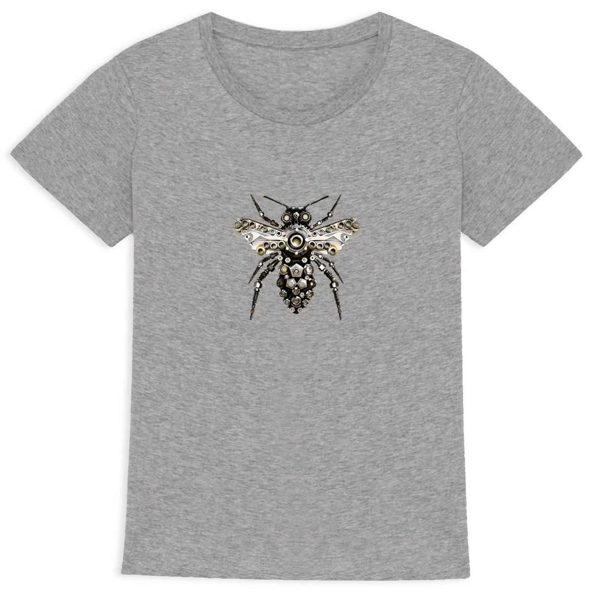 Bee Bolted 6 Front T-shirt Femme à Col Rond 