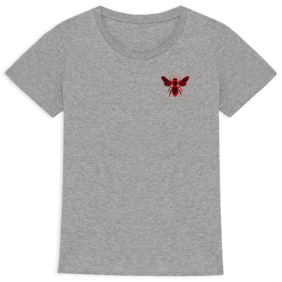 Celestial Red Bee 1 Logo T-shirt Femme à Col Rond