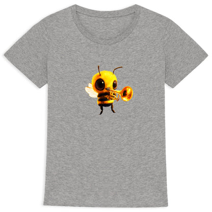 Trumpet Bee 1 Front T-shirt Femme à Col Rond