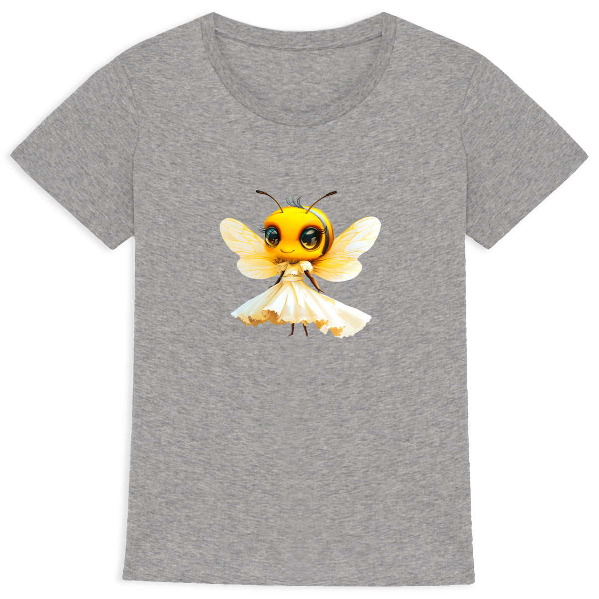 Dressed Up Bee 1 Front T-shirt Femme à Col Rond