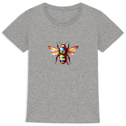 Super Man Bee Front T-shirt Femme à Col Rond