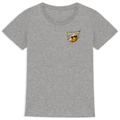 Chilling Out Bee in the Hammock Logo T-shirt Femme à Col Rond