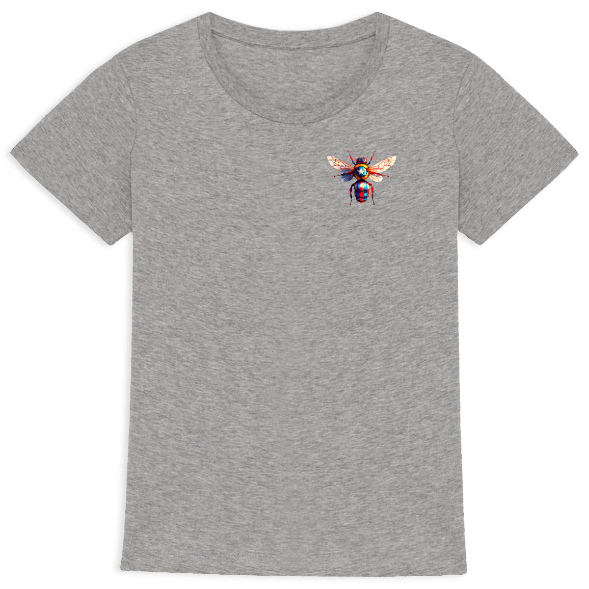 Captain America Bee Logo T-shirt Femme à Col Rond