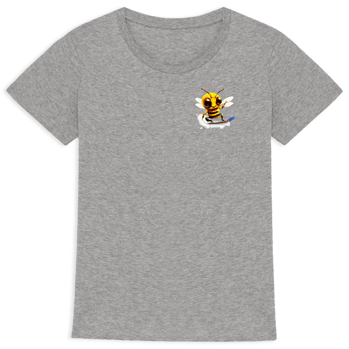 Snowboarding Bee Logo T-shirt Femme à Col Rond