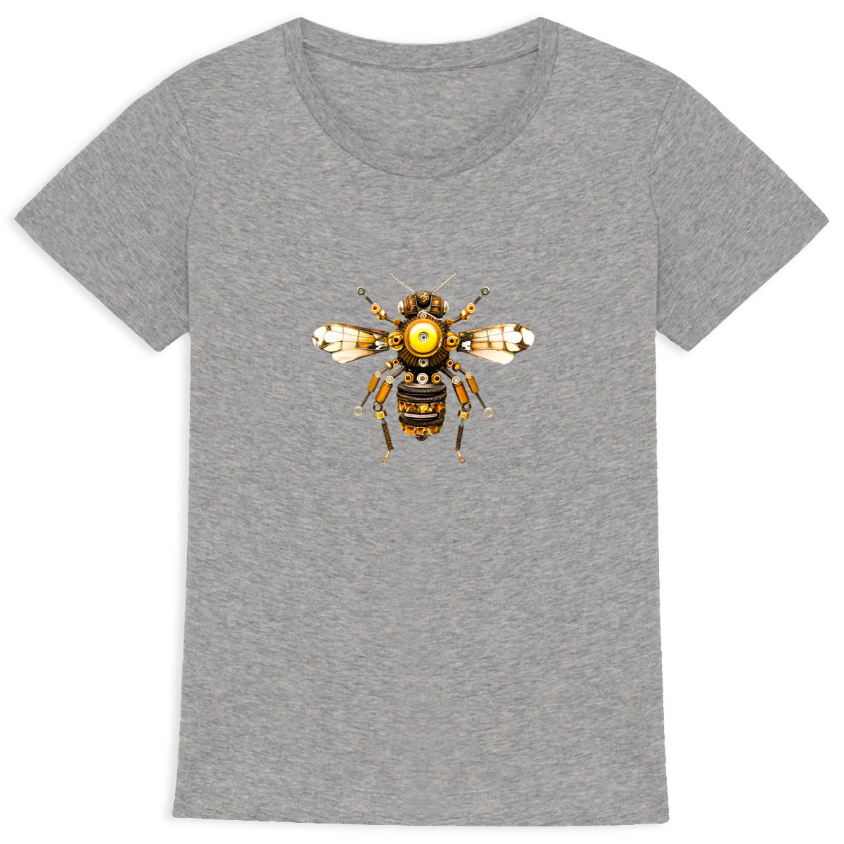 Bee Bolted 3 Front T-shirt Femme à Col Rond 